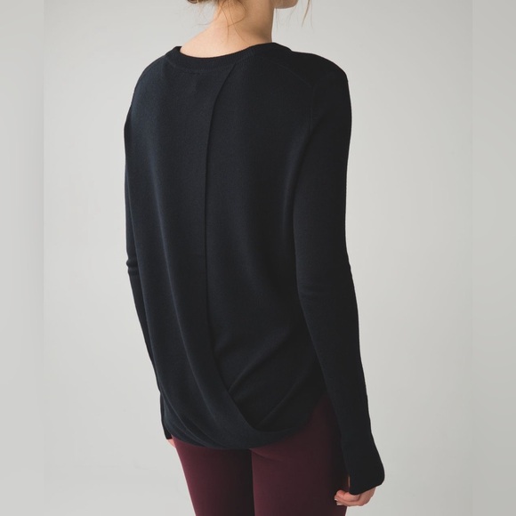 Lululemon Bring It Backbend Sweater Black Size 8 - Picture 10 of 14